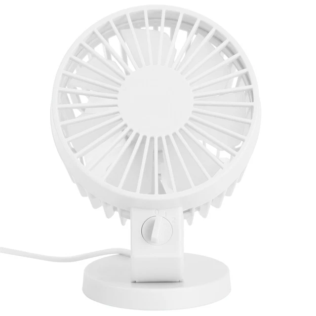 Mini Ventilateur De Bureau USB Ultra Silencieux Réglable à 45° (blanc) Pour L QC
