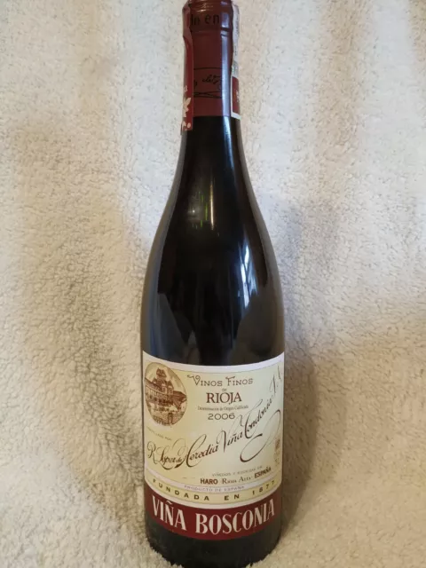 Botella Vino VIÑA BOSCONIA 2006 RESERVA de las bodegas LÓPEZ HEREDIA VIÑA TONDON