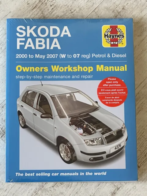 NEW - Haynes Manual 4376 - Skoda Fabia, 2000 to 2007, petrol & diesel