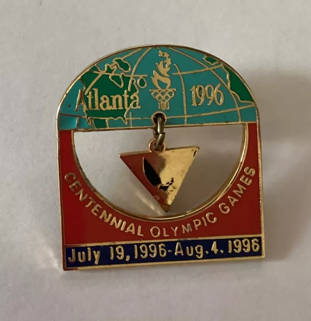 Atlanta Olympic Games 1996: Globe Dangle Sports Pin Sailing