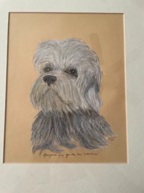 Collectible Dandie Dinmont Terrier items 2 paintings by Doris Breuler