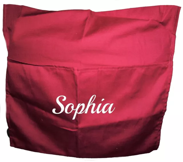 Kids School Chair Bag / Book Bag | Personalised | Girls Maroon | 1st name FREE