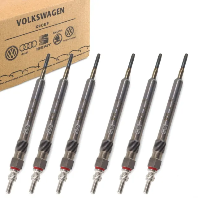 6x ORIGINAL VW Glühkerzen für AUDI A4-A8 PORSCHE VW Touareg Phaeton 2.7 3.0 TDI