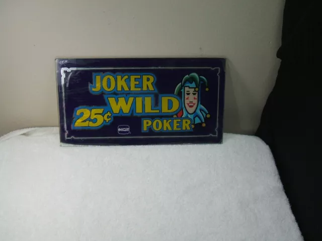Vintage IGT Joker Wild Poker 25 Cent Slot Machine Glass