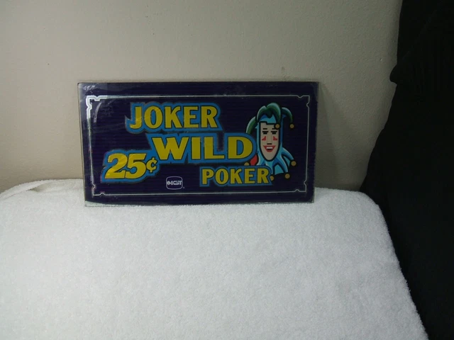 Vintage IGT Joker Wild Poker 25 Cent Slot Machine Glass