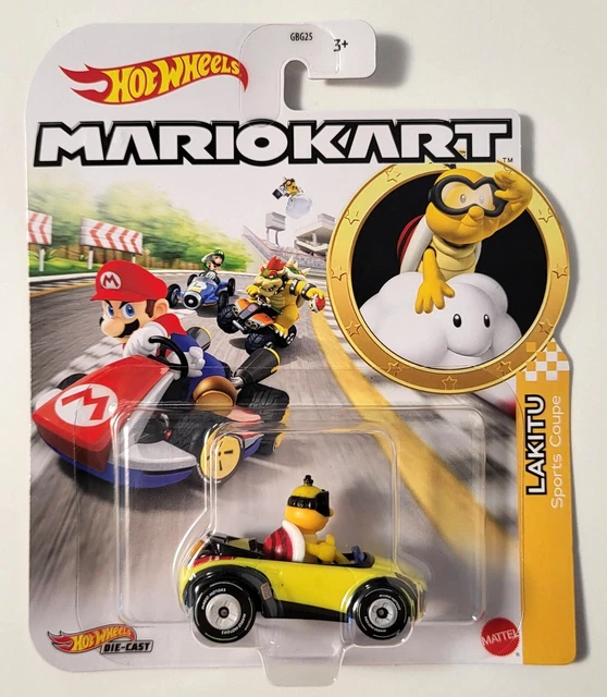 HOT WHEELS MARIO Kart LAKITU Sports Coupe DieCast Nintendo NEW FREE
