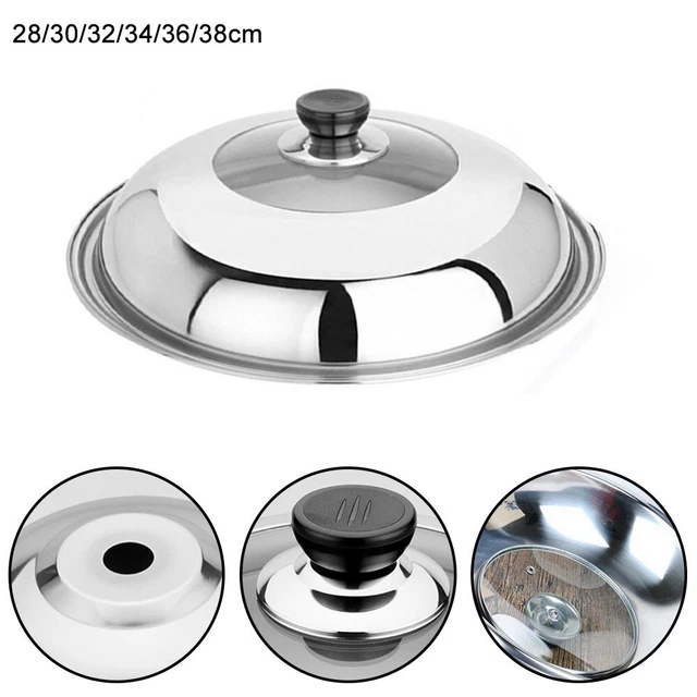 Coperchio wok combinato facile da usare con pomello di sollevamento migliora Kochef