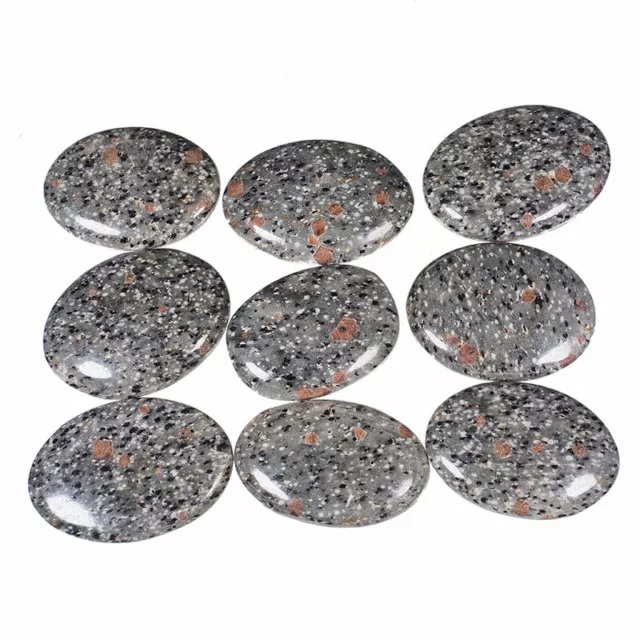 9 Pcs Natural Garnet Jasper 32.5mm-37mm Exquisite Cabochon Gemstones 348.90 Cts