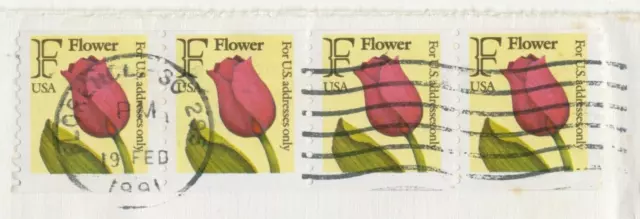 USA 1991 (29) C (4x) F Flower stamp (FOR U.S. ADDRESSES ONLY) on very fine cover 3