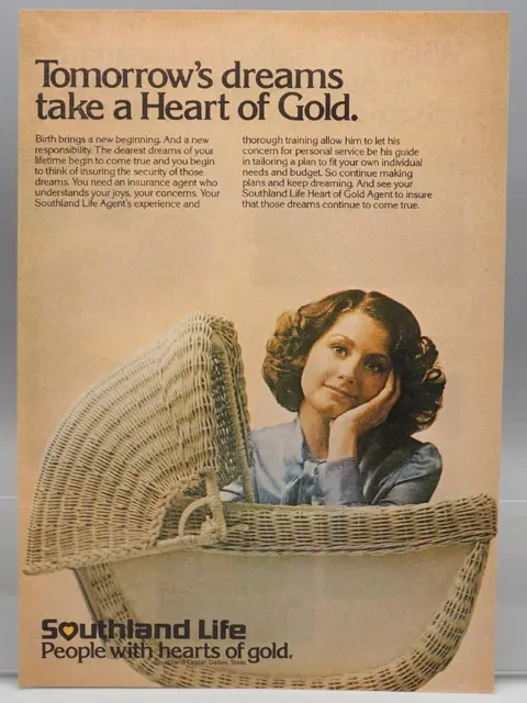 Vintage Magazine Ad Print Design Advertising Southland Life Insurance