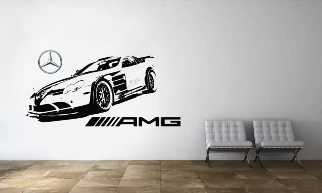 Mercedes Benz AMG Sport Front Racing Car Wall Decal Art Mural Vinyl Sticker
