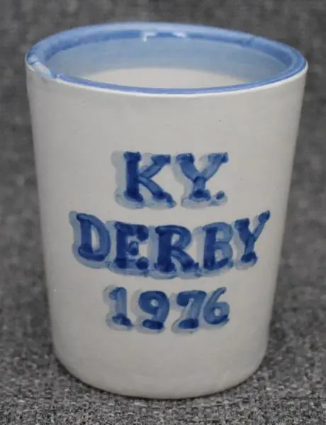 1976 M.a. Hadley Signed Hnd Ptd Kentucky Derby Mint Julip Cup Pottery Tumbler #1