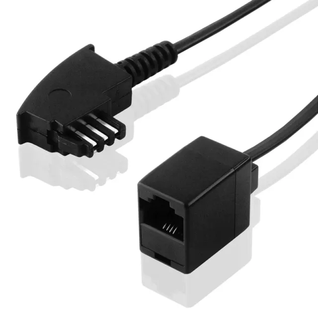 20cm TAE-F Kabel Adapter für Telefon TAEF Stecker auf RJ45 8pol Buchse Kupplung