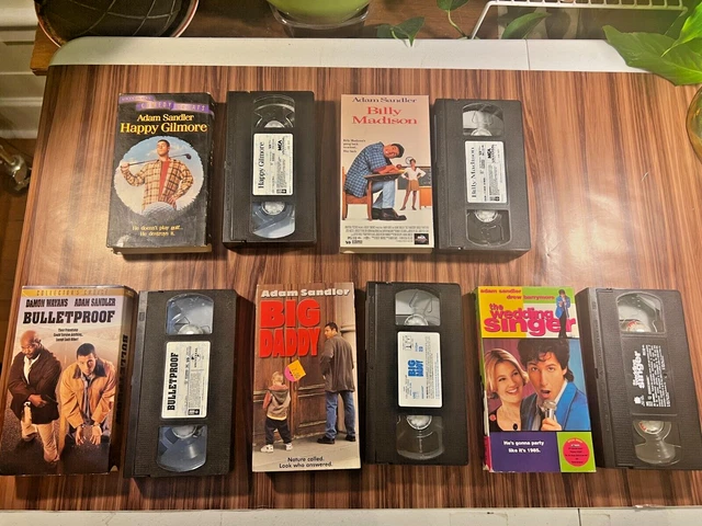 ADAM SANDLER VHS Movie Lot Happy Gilmore Billy Madison Bulletproof Big ...