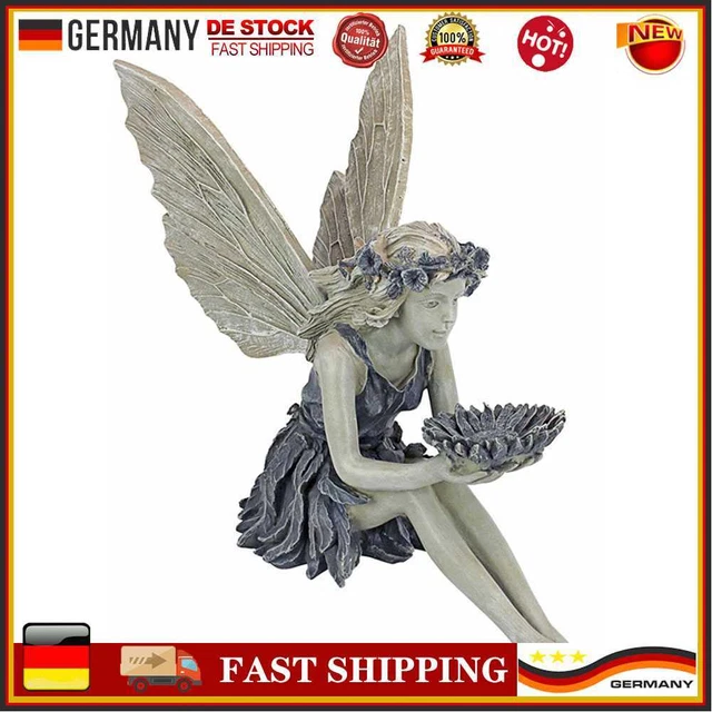 Garden Statue Funflower Fairy Outdoor Lawn Ornament Statues Courtyard Decoration