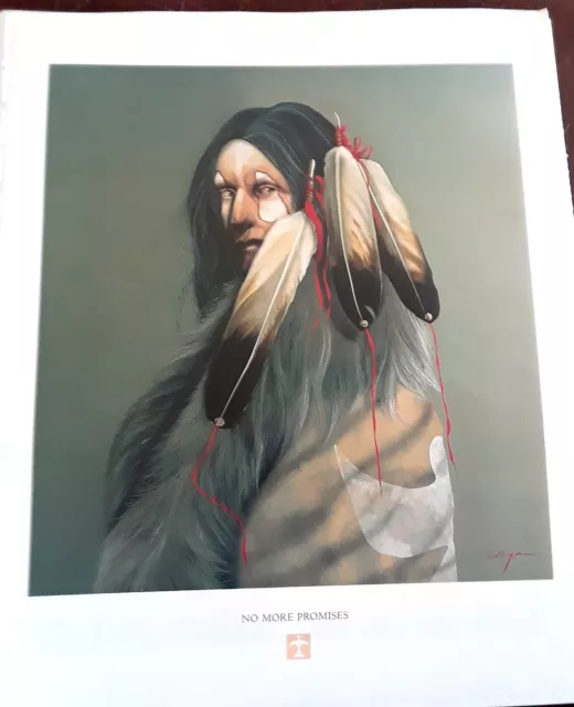 J.D.Challenger Art Print--"NO MORE PROMISES"--Native American, Western 10x12