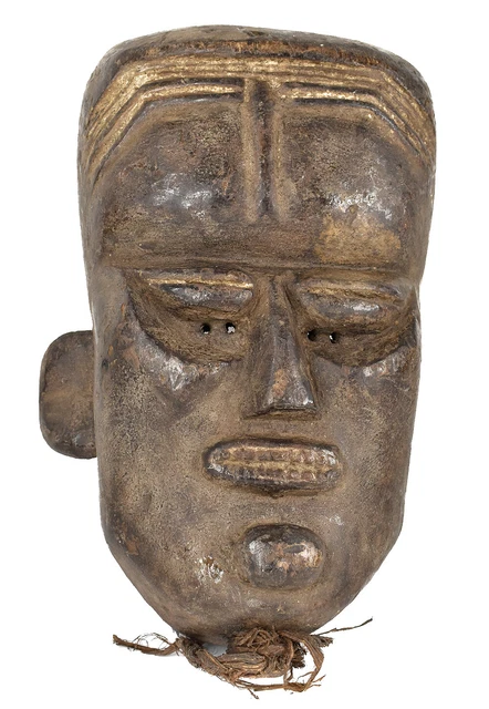 Bete Carved Wood Mask With Beard Côte d'Ivoire