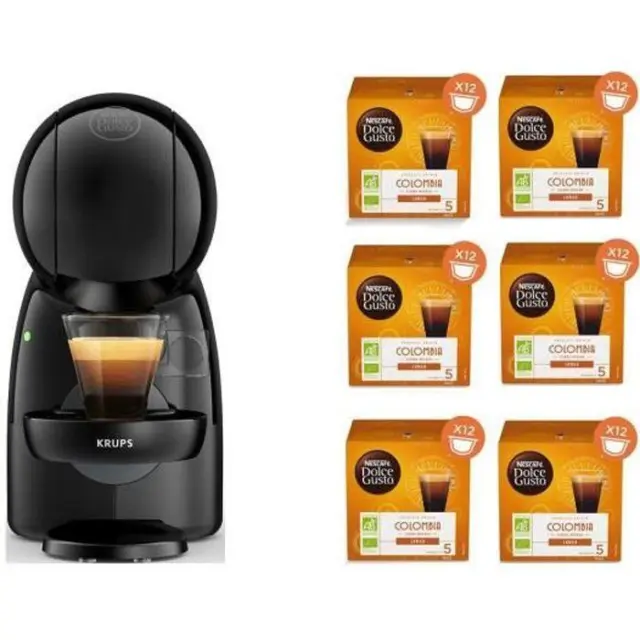 KRUPS YY4511FD Nescafé Dolce Gusto Piccolo XS Machine a café + 6 boites de cap