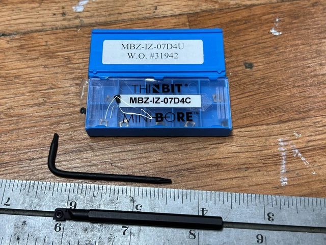 Thin Bit Indexable Boring Bar 3/16 " + Inserts