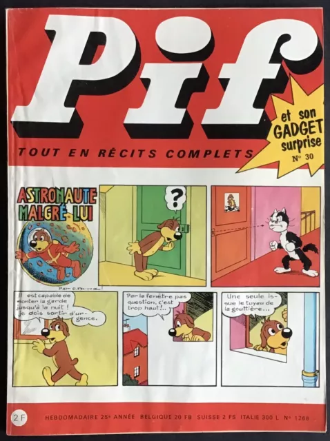 PIF GADGET n°30 (Vaillant n°1268) septembre 1969 Bon état sans le Gadget