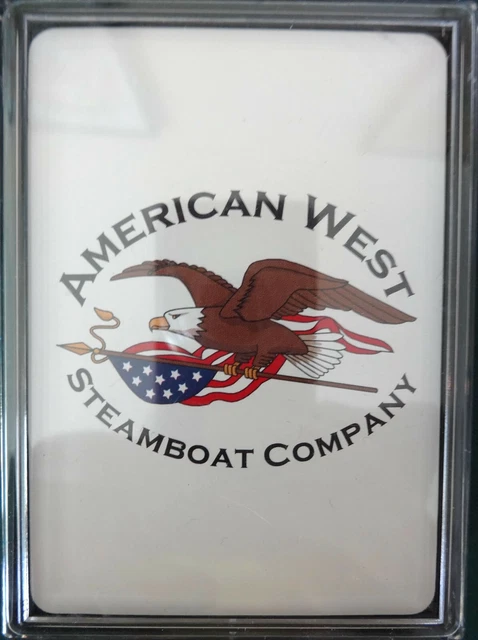 American West Steamboat Company Playing Card Deck Eagle Flag Patriotic in Case
