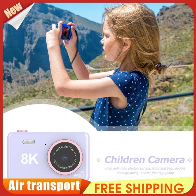 80MP 2.4 inch HD Screen Kids Digital Video Photo Camera with 32GB Card (Purple)