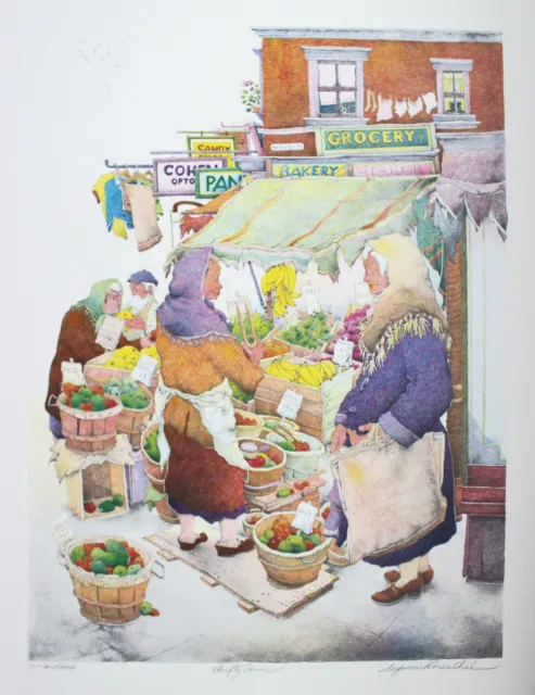 Seymour Rosenthal, Thrifty Corner, Lithograph, signed and numbered in pencil