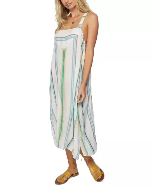 NWT ONeill Juniors' Miranda Striped Midi Swimsuit Cover Up Dress Small yjl0823a