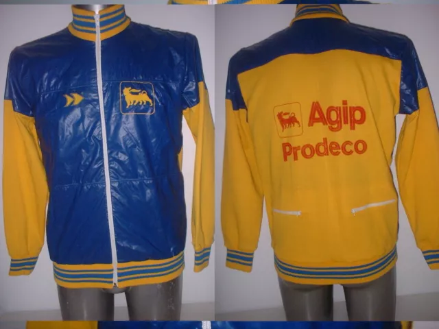 Agip Prodeco Cycling Jacket Cycle Shirt Jersey Adult Large Trikot Top Zip