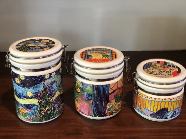 Chaleur Masters Collection D Burrows 3 Piece Canister Set Van Gogh Matisse Dufy Chaleur Masters Collection D Burrows 3 Piece Canister Set Van Gogh Matisse Dufy
