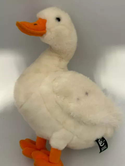 Living Nature Large White Goose Duck Bird Plush Soft Toy Collectible 14" #LH