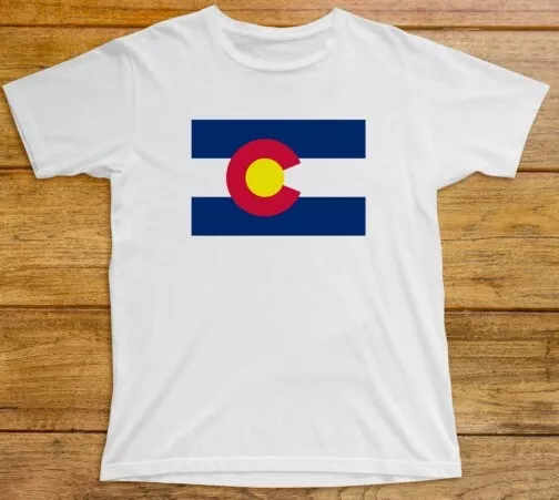 Colorado State Flag T Shirt 705 Rocky Mountains Denver Boulder Aspen Avalanche