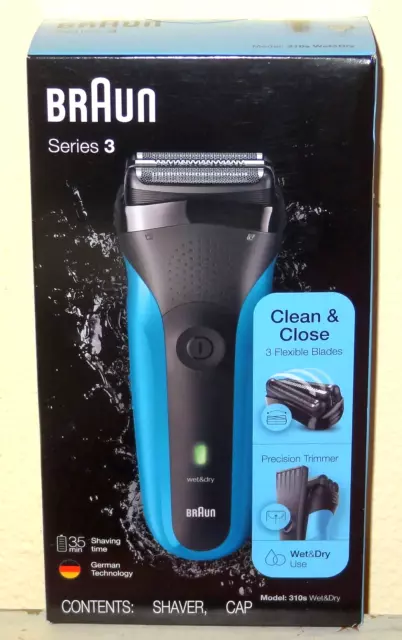 Braun Series 3 310s Rechargeable Wet Dry Men's Electric Shaver 