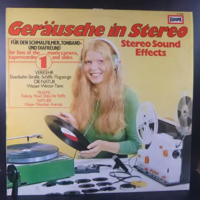 GERÄUSCHE IN STEREO 1 Stereo Sound Effects -- 12" VINYL LP NM- EUROPA E 1008