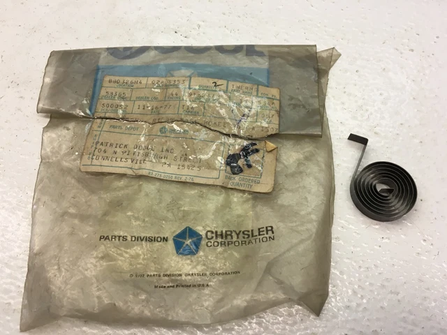 MOPAR NOS 1965-71 V8 Exhaust Manifold Thermo Heat Riser Spring 2806353 ...