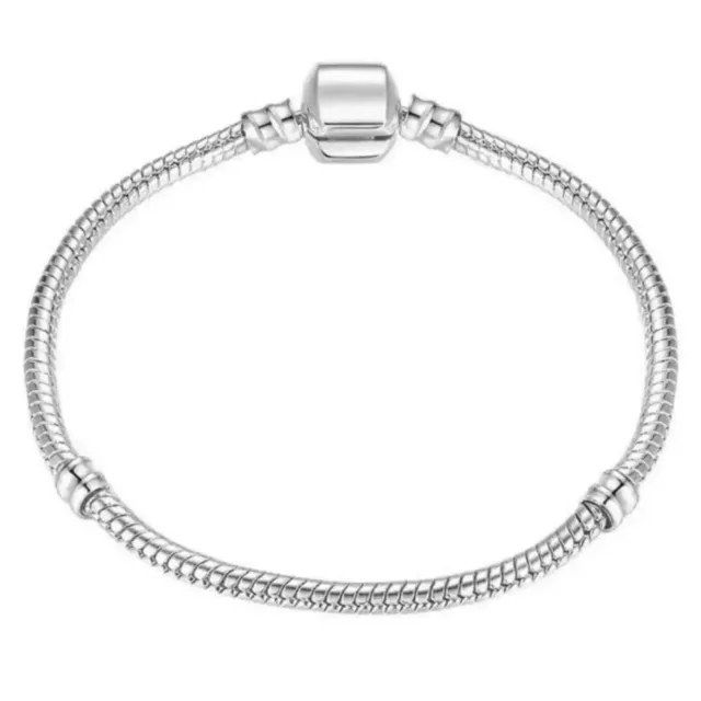 925 Sterling Silver Clasp Snake Chain Bracelet 🇬🇧UK Seller🇬🇧