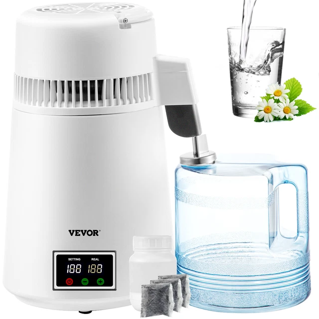 VEVOR 4L WATER Distiller Distilled Water Filter w/ Dual Temp Display