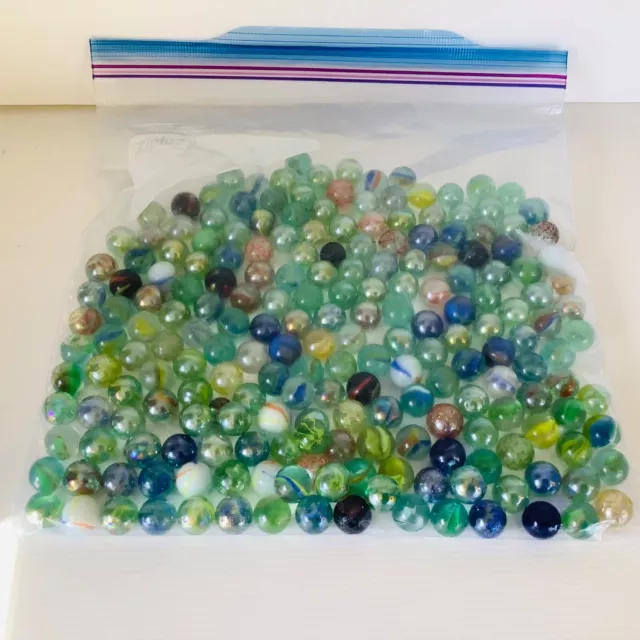 Glass Marbles Modern Bulk Lot Mixed Colours and Styles Approximately 1 .150 kg