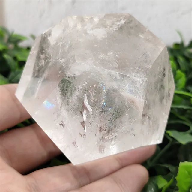1pc Natural Clear Quartz Dodecahedron Quartz Crystal Carved Healing Gem Reiki