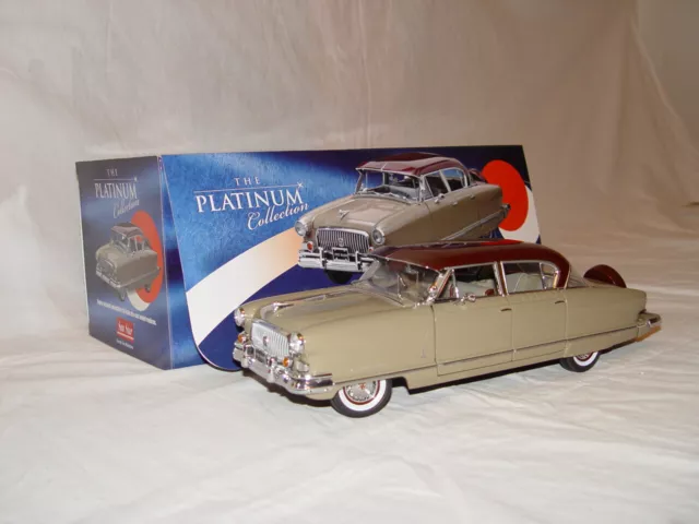 1:18 Die-cast, 1952 Nash Ambassador Airflight, Tan car, Maroon Roof & Spare