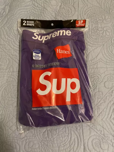 Supreme Hanes Boxer Briefs (2pack) Purple Size Small