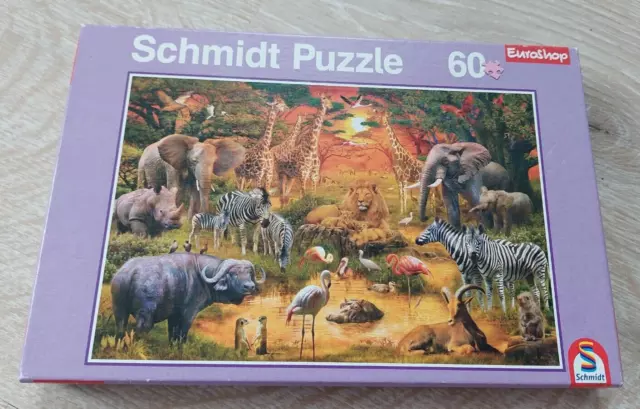 Puzzle 60 Teile Safari Afrika Tiere Schmidt Puzzle