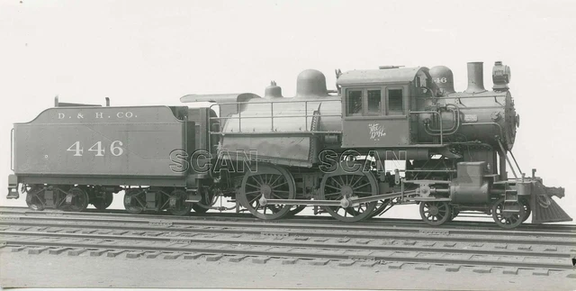 9GG331 RP 1910s/20s? DELAWARE & HUDSON RAILROAD 4-4-0 CAMELBACK LOCO #446