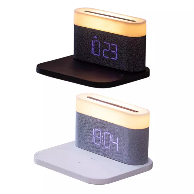 Digital Alarm Clock with 15W Wireless Charger, LED Display,
