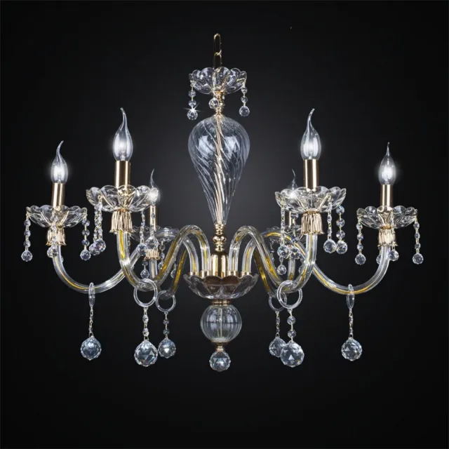 Chandelier Crystal Gold Classic A 6 Lights Bga 2687/6 Design Op