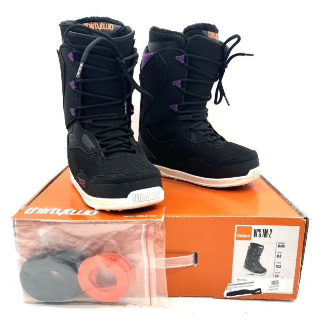 ThirtyTwo TM-2 Black Lace-Up Snowboard Boots Women's Size 10