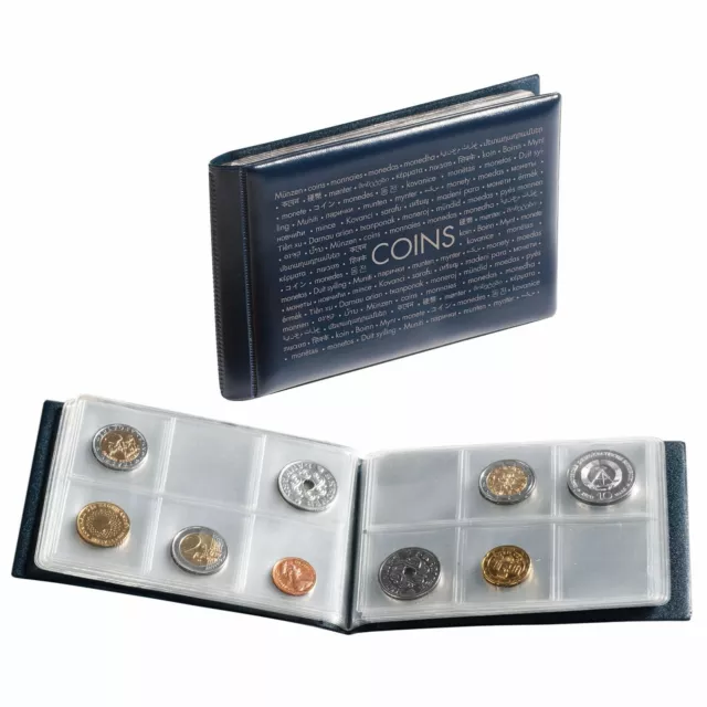 Numis Pocket Coin Album for 48 Coins with secure inserts + free sample