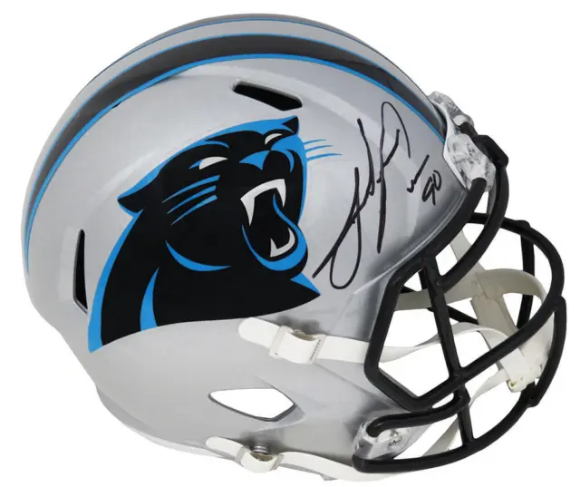 Julius Peppers Signed Carolina Panthers Riddell Full Size Speed Replica Helmet