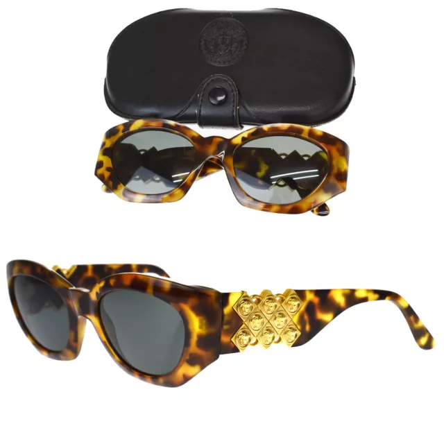AUTH GIANNI VERSACE Medusa Sunglasses Eye Wear Metal Plastic MOD