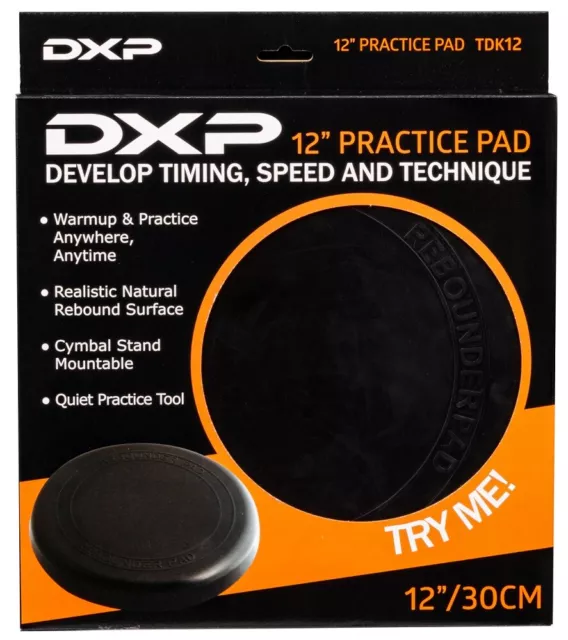 DXP TDK12 12" Inch Practice Pad Moulded Rebound Rubber NEW